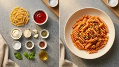 Makaron w kremowym sosie pomidorowym z mascarpone – szybki obiad z kilku składników