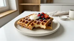 Gofry z serka wiejskiego: proste, chrupiące i bardziej białkowe