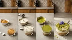 Jednoporcjowy serniczek pistacjowy na zimno – kremowy deser w słoiczku