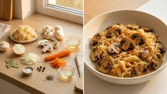 Kapusta z pieczarkami jak na Wigilię – prosta, aromatyczna i zawsze się udaje