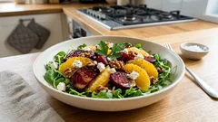 Sałatka z burakiem i pomarańczą – szybka, świeża i sycąca na kolację